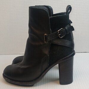 Acne Studios Cyress Black Leather Suede Ankle Boots